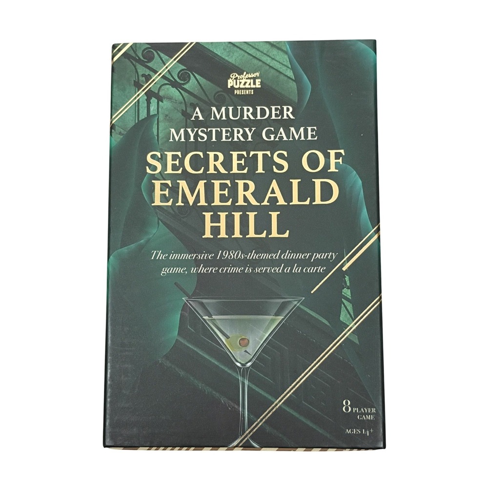 Professor Puzzle Secrets of Emerald Hill Murder Mystery Game 1980s Dinner Party